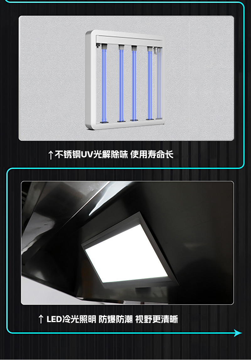 中吉藍(lán)煙罩式油煙凈化一體機(jī)特點(diǎn)